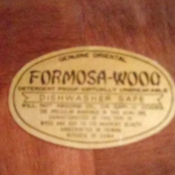 Vintage MCM Genuine Original Formosa-Wood Woven Circular Serving Tray NW… - Picture 2 of 8